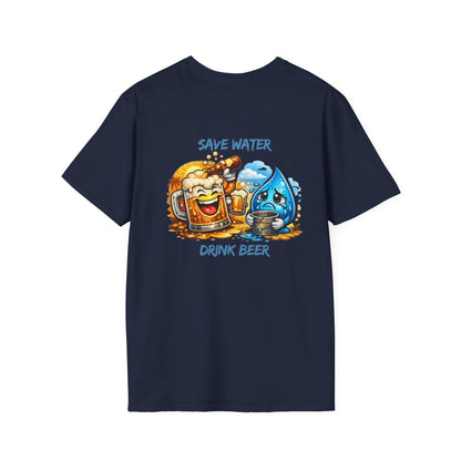 Save Water Drink Beer T-Shirt — Funny Beer &amp; Water Cartoon Tee