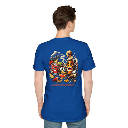 Cheers to Bad Decisions T-Shirt — Funny Party Graphic Tee