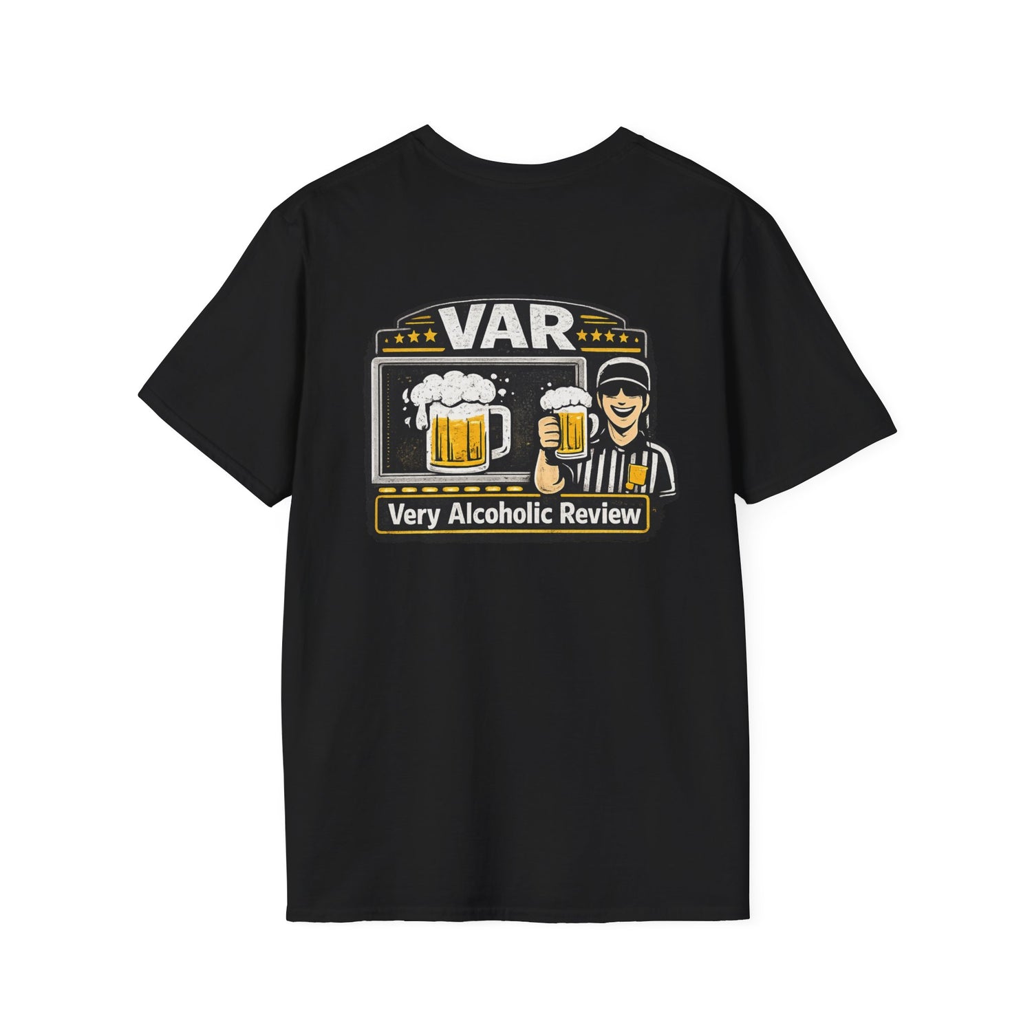VAR "Very Alcoholic Review" Soccer T-Shirt — Beer Referee Graphic Tee