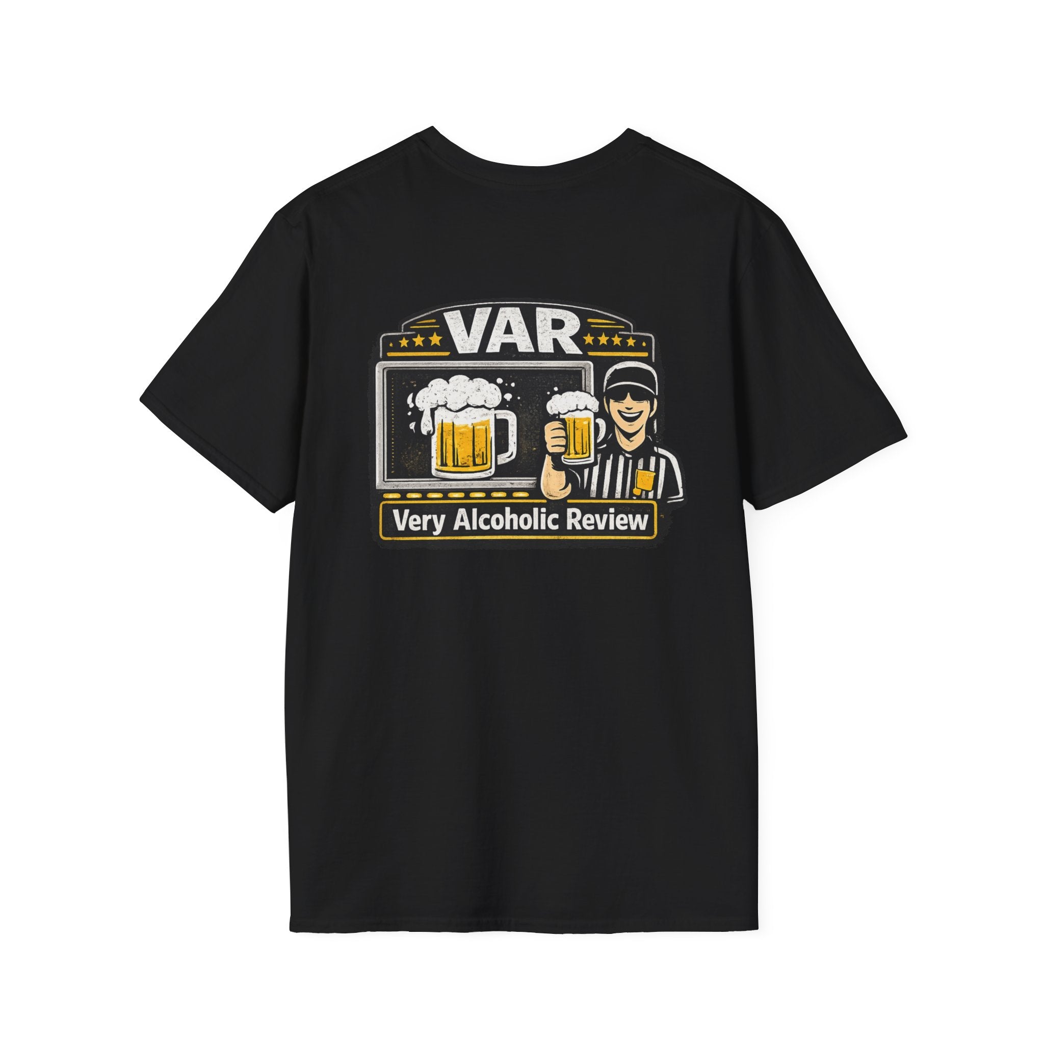 VAR "Very Alcoholic Review" Soccer T-Shirt — Beer Referee Graphic Tee