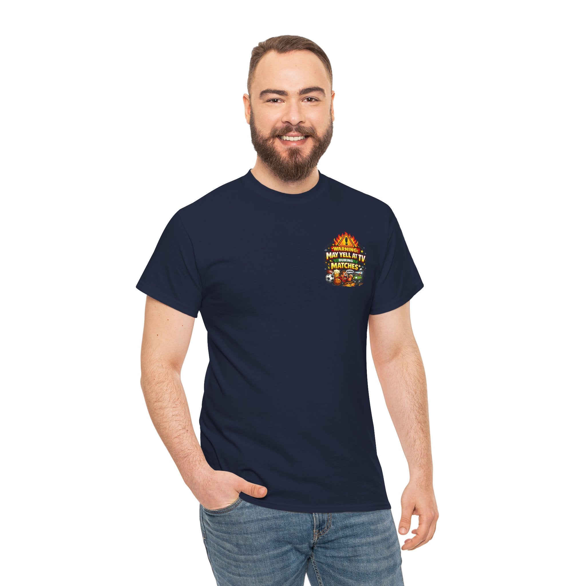 Warning May Yell At TV During Matches Funny T-Shirt