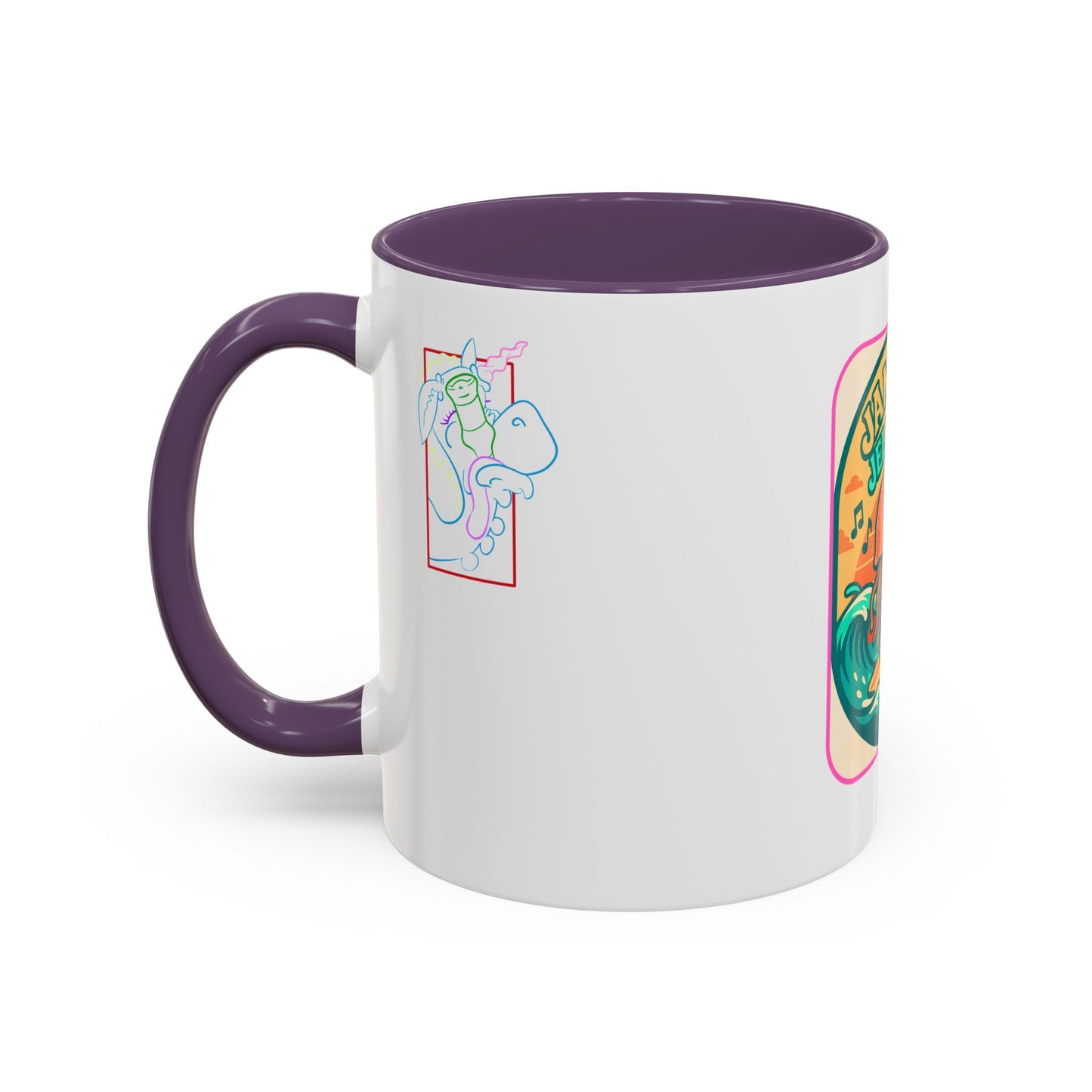 Jammin' Jellyfish Coffee Mug - Fun Surfing Ocean Mug, Tropical Drinkware, Beach Vibes Gift, Casual Teacup, Quirky Kitchen Decor