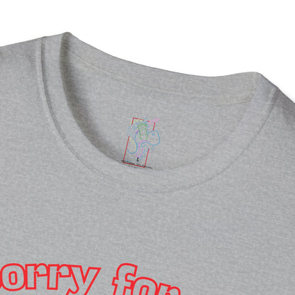 Sorry for Partying! Graphic T-Shirt — Funny Retro Pink Text Tee