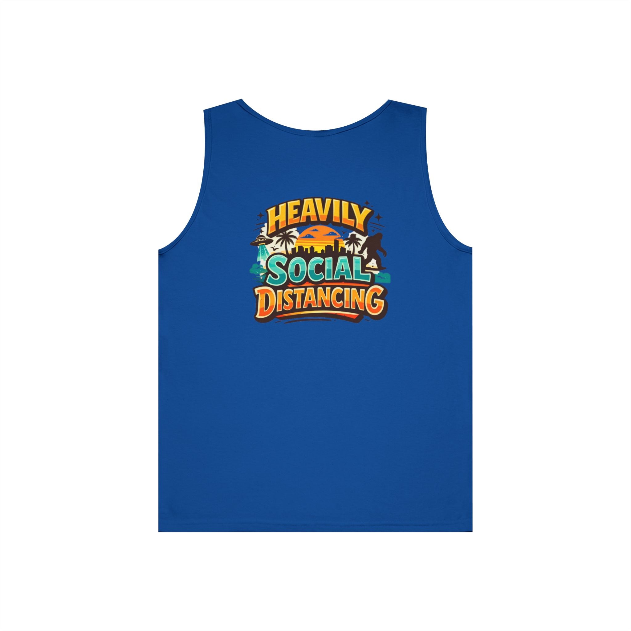 Heavily Socially Distancing Funny Tank Top