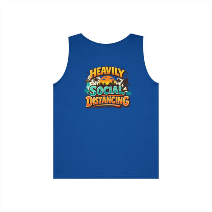 Heavily Socially Distancing Funny Tank Top