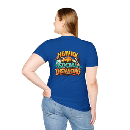 Heavily Socially Distancing Funny T-Shirt