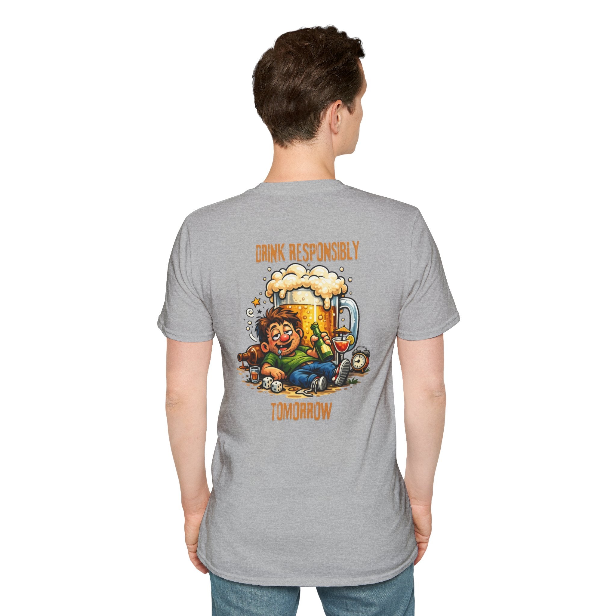 Drink Responsibly Tomorrow T-Shirt — Funny Beer Hangover Graphic Tee
