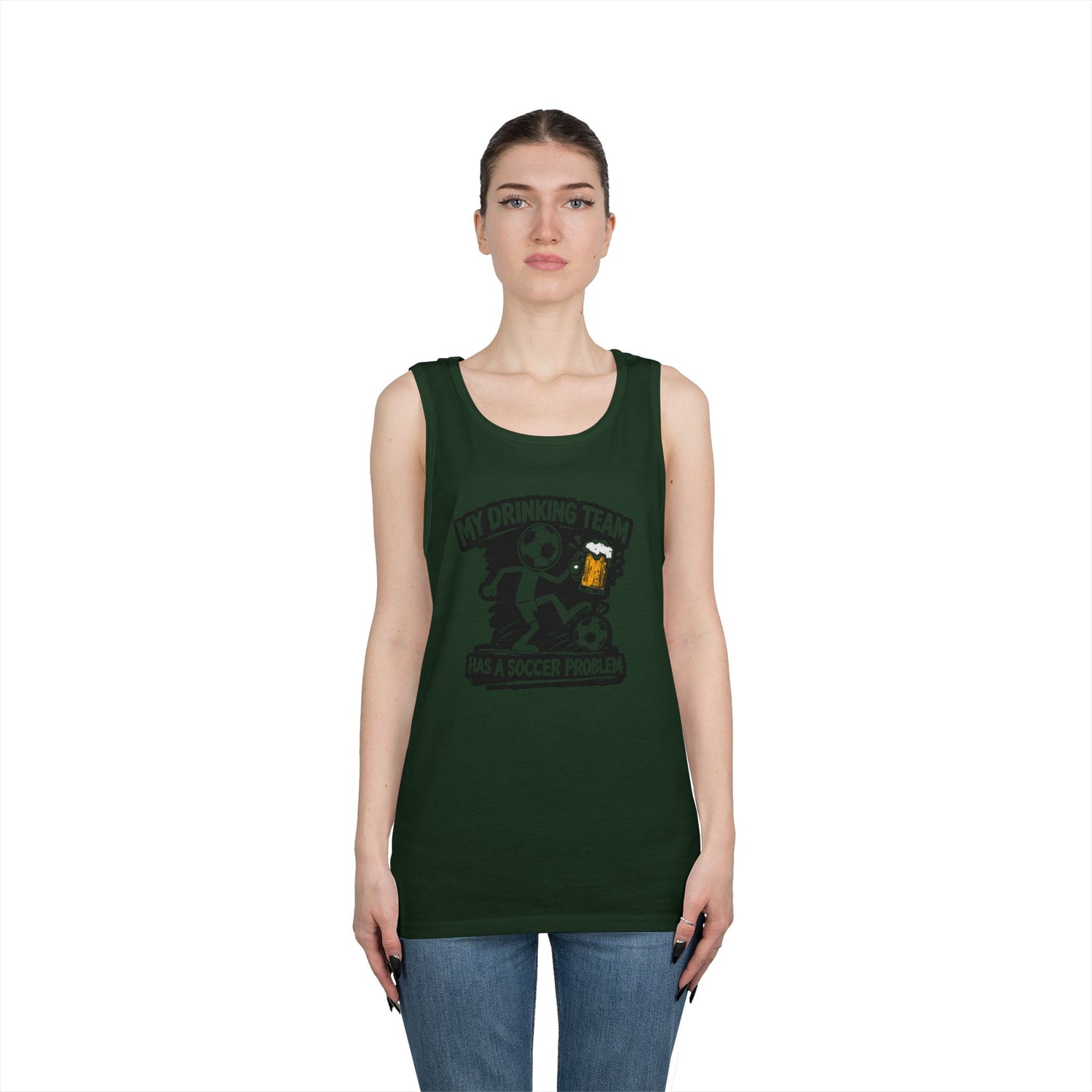 Soccer Drinking Team Tank Top — "My Drinking Team Has a Soccer Problem"