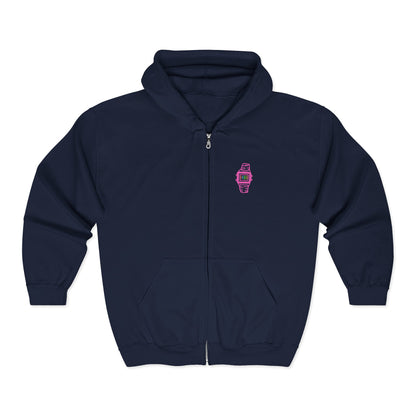 Funny Beer Watch Graphic Zip-Up Hoodie — Party Beer Design