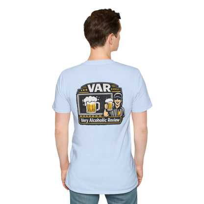 VAR "Very Alcoholic Review" Soccer T-Shirt — Beer Referee Graphic Tee