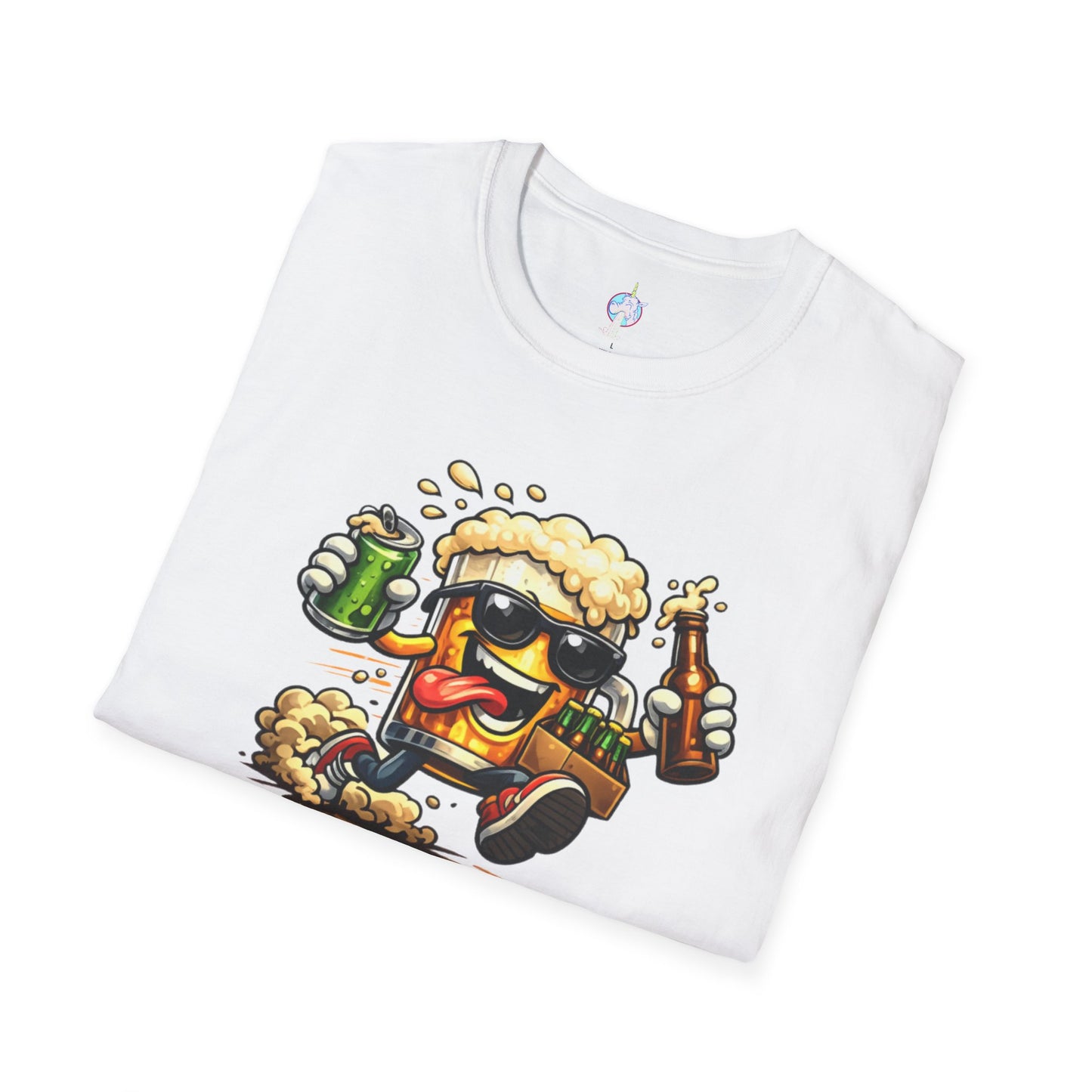 Beer Run T-Shirt — Funny Cartoon Beer Mug Design for Parties & St. Patrick’s Day