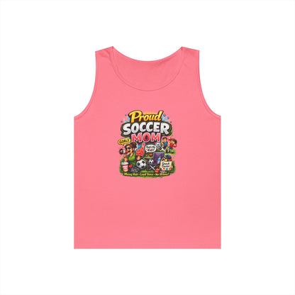 Proud Soccer Mom Dad Funny Tank Top
