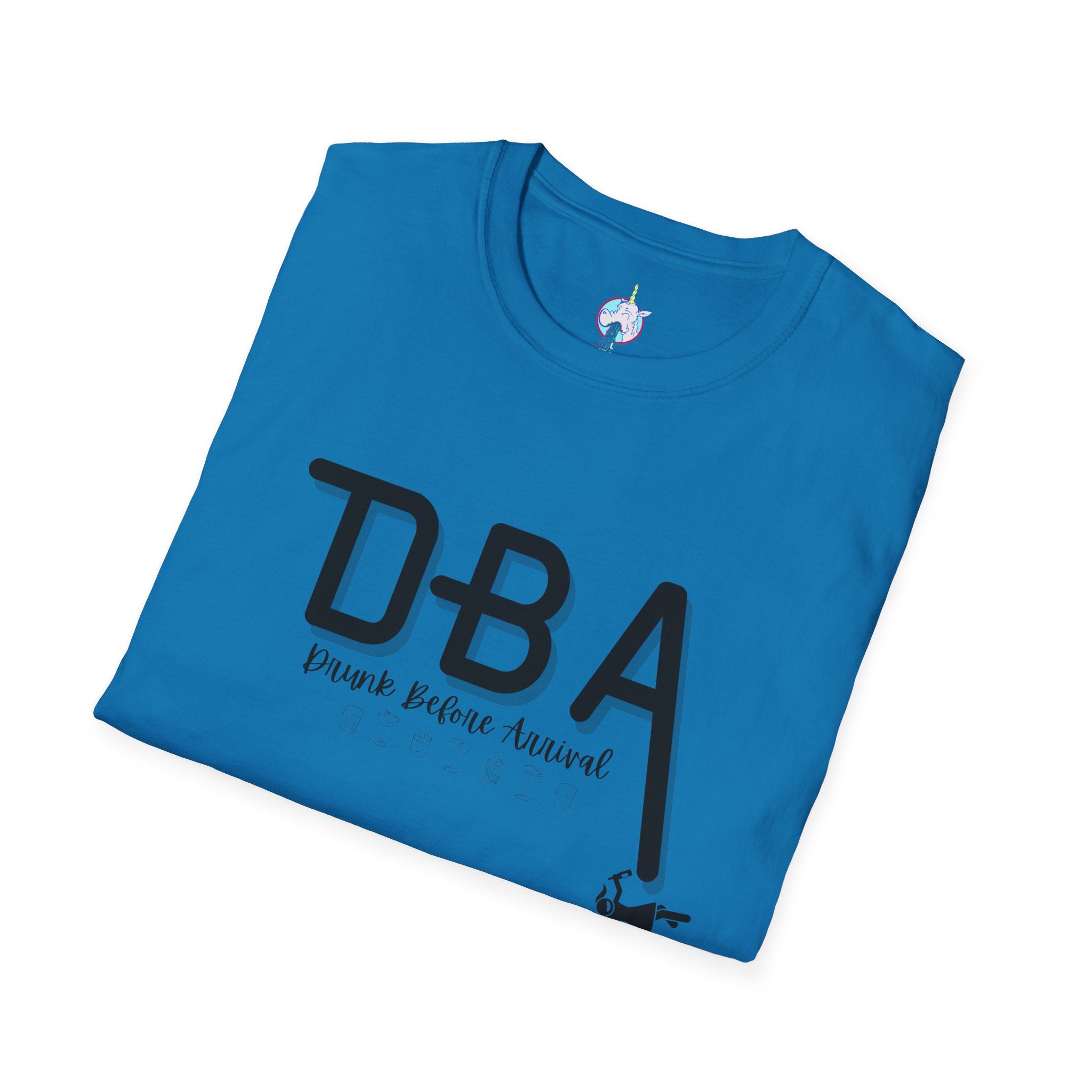 Drunk Before Arrival Funny T-Shirt — Bold Party Tee