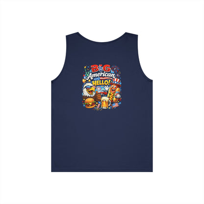 Big American Hello Funny Tank Top Patriotic
