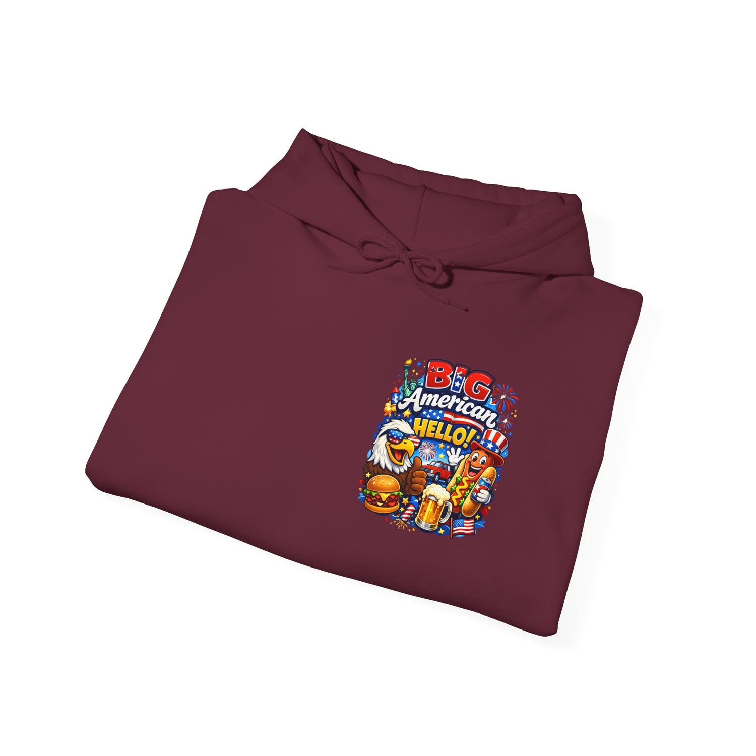 Big American Hello Funny Hoodie