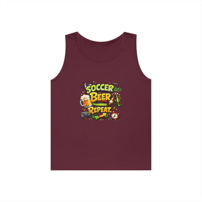 Soccer Beer Repeat Funny Tank Top