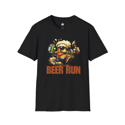 Beer Run T-Shirt — Funny Cartoon Beer Mug Design for Parties &amp; St. Patrick’s Day