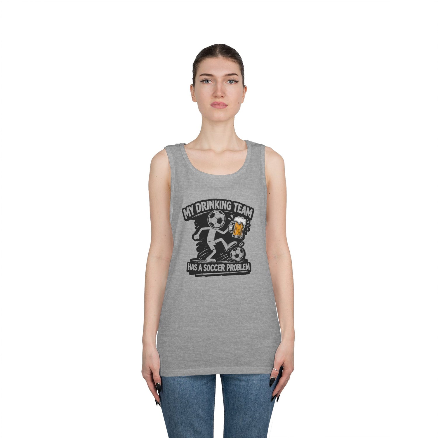 Soccer Drinking Team Tank Top — "My Drinking Team Has a Soccer Problem"