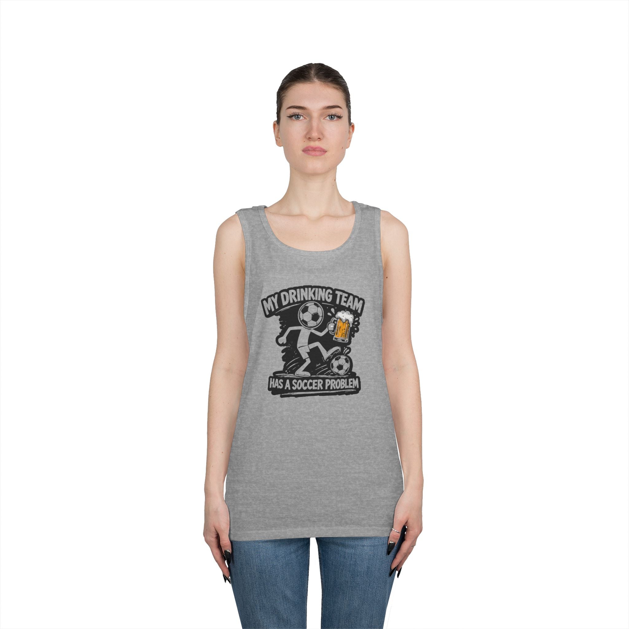 Soccer Drinking Team Tank Top — "My Drinking Team Has a Soccer Problem"