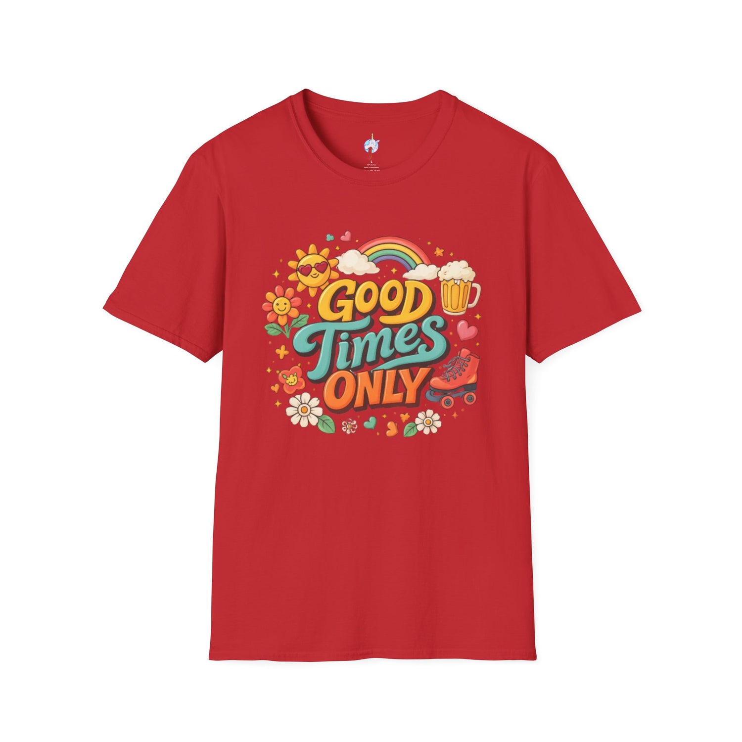 Good Times Only T-Shirt — Retro Roller &amp; Sunshine Graphic Tee