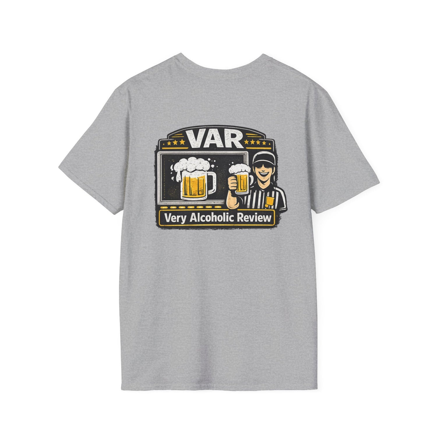 VAR "Very Alcoholic Review" Soccer T-Shirt — Beer Referee Graphic Tee