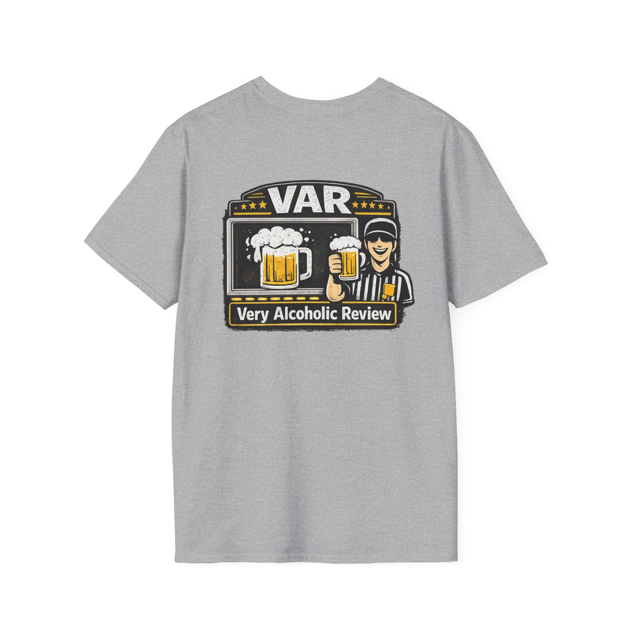 VAR "Very Alcoholic Review" Soccer T-Shirt — Beer Referee Graphic Tee