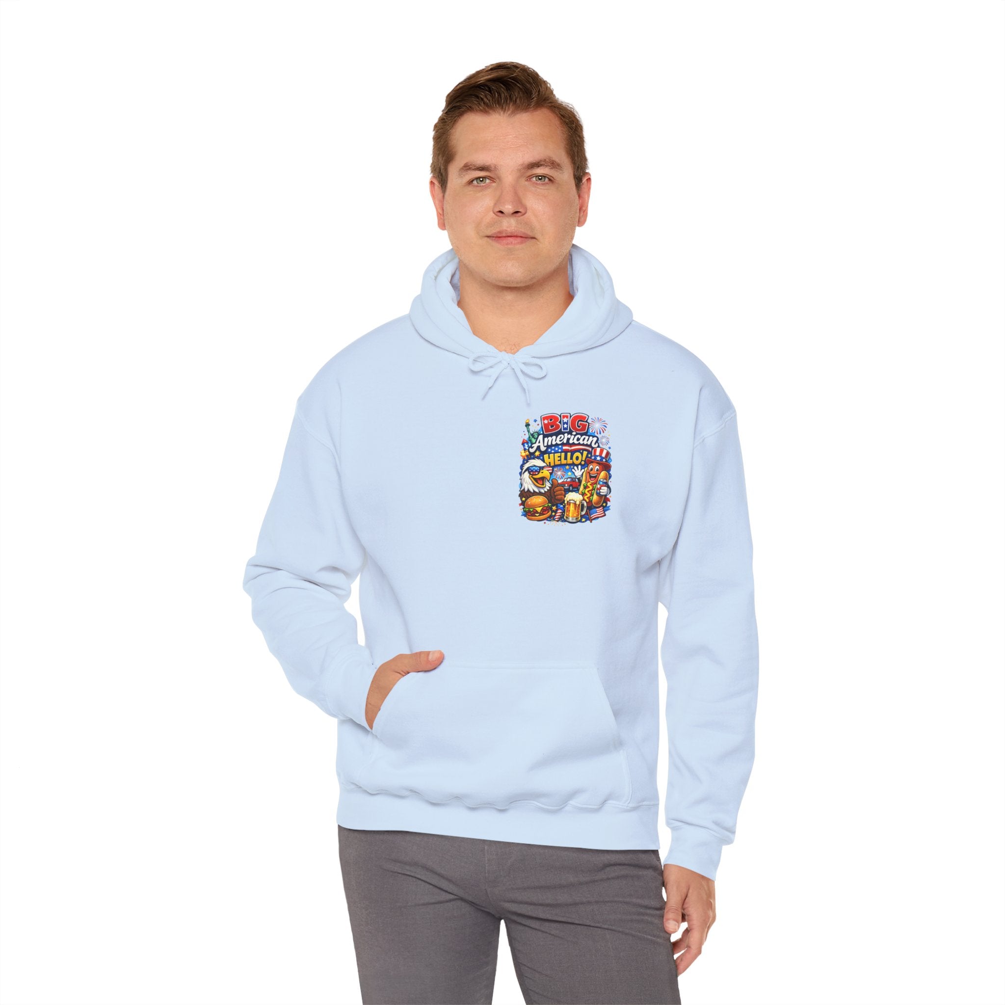 Big American Hello Funny Hoodie