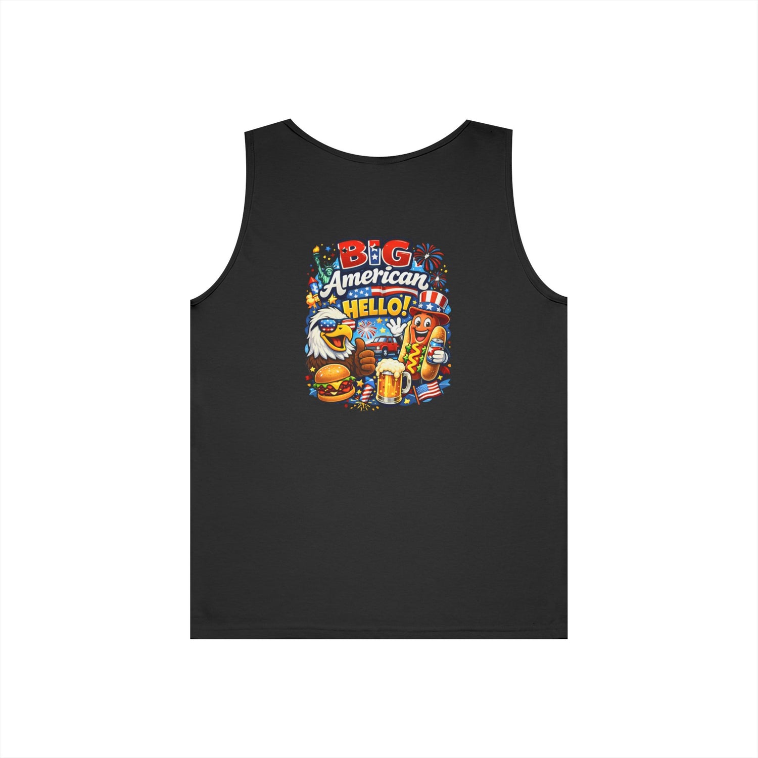 Big American Hello Funny Tank Top Patriotic
