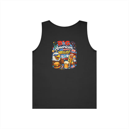 Big American Hello Funny Tank Top Patriotic