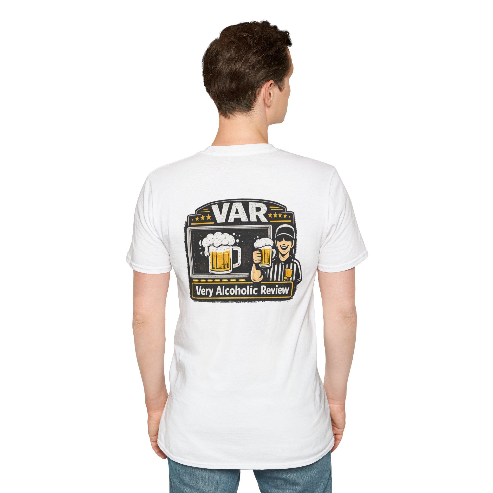 VAR "Very Alcoholic Review" Soccer T-Shirt — Beer Referee Graphic Tee