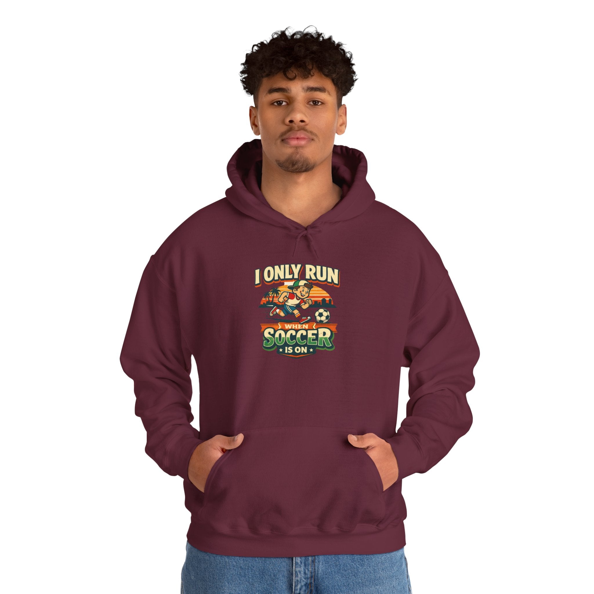 I Only Run When Soccer Is On Funny Hoodie