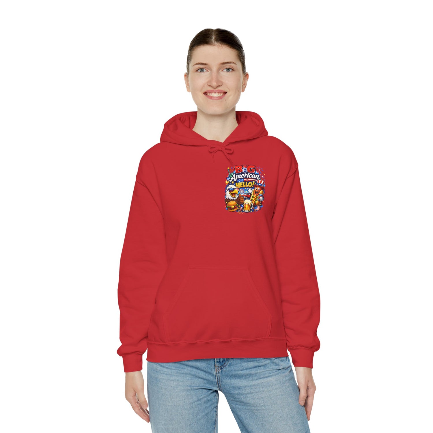 Big American Hello Funny Hoodie