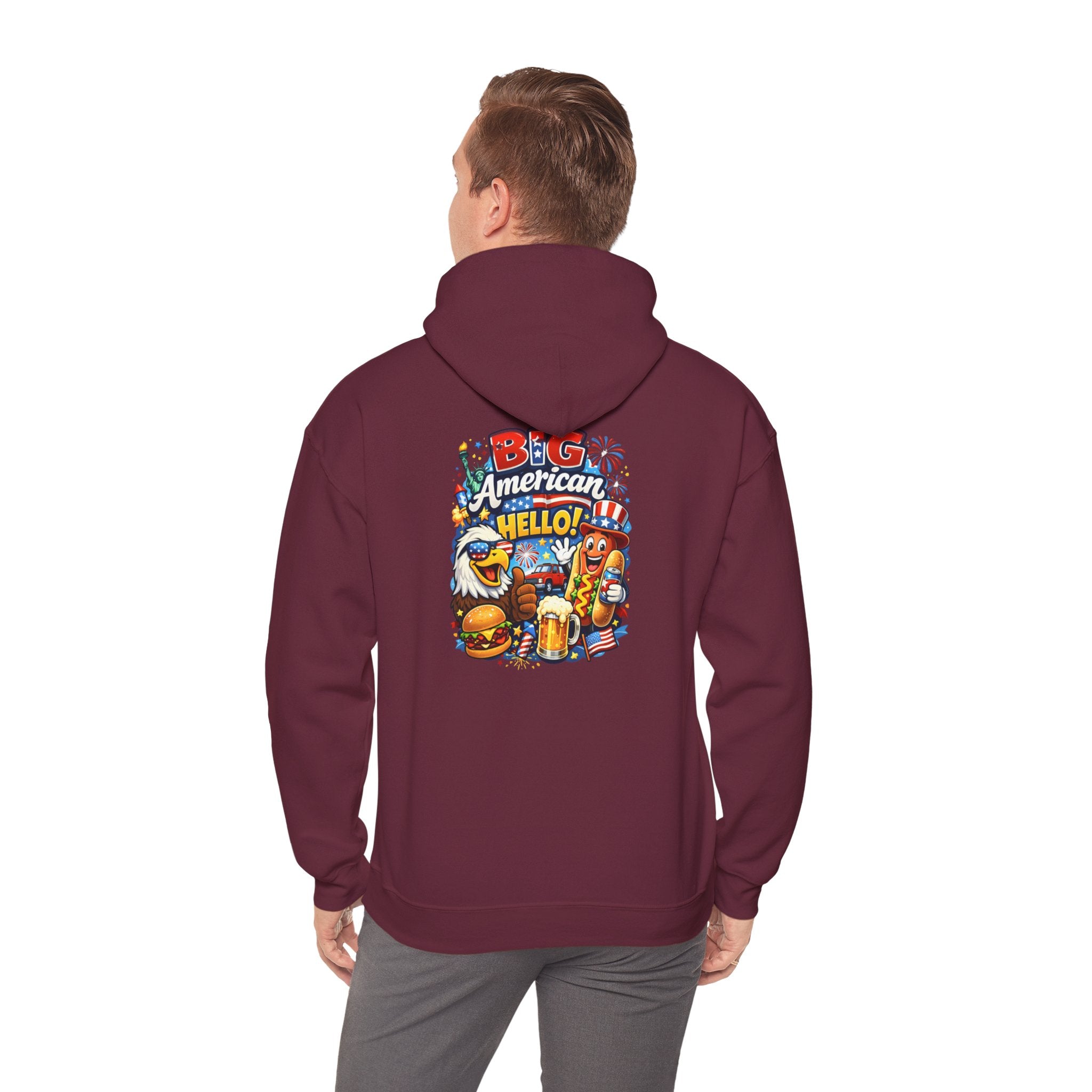 Big American Hello Funny Hoodie