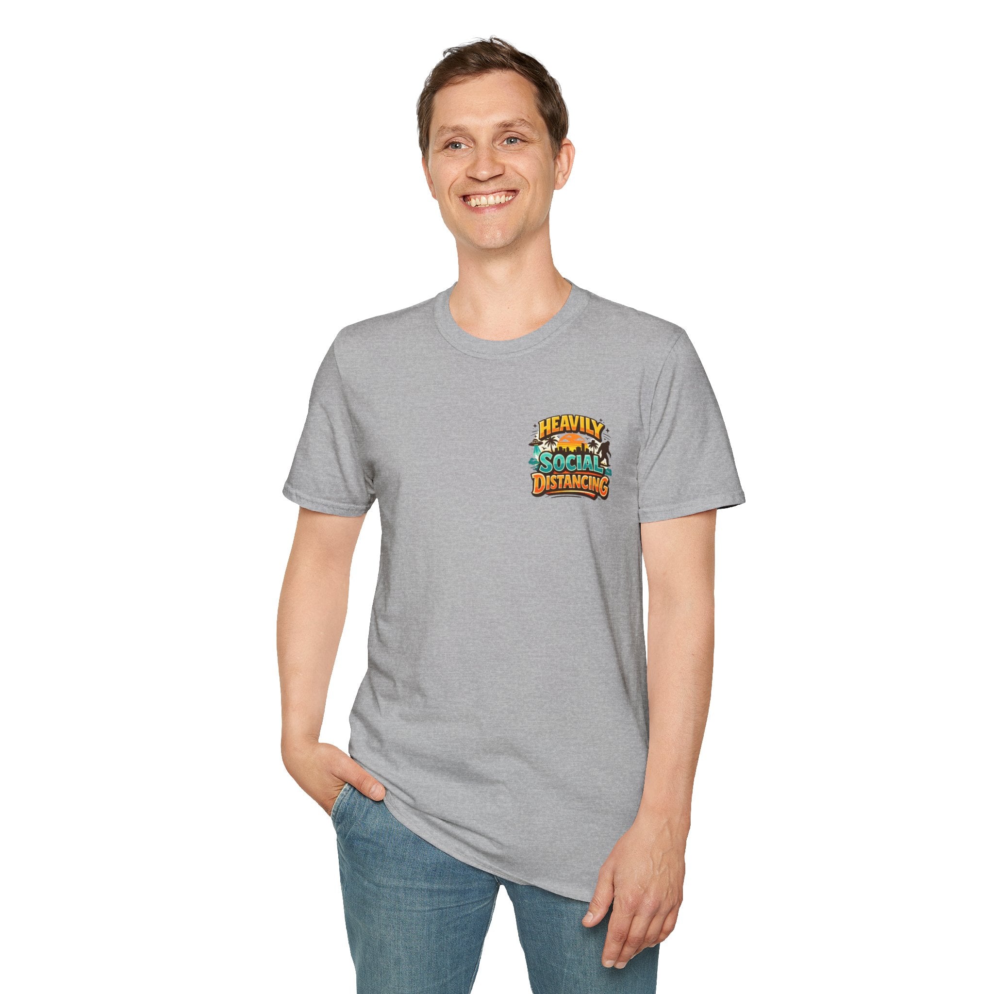 Heavily Socially Distancing Funny T-Shirt