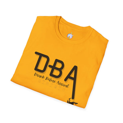 Drunk Before Arrival Funny T-Shirt — Bold Party Tee