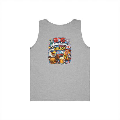 Big American Hello Funny Tank Top Patriotic