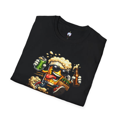 Beer Run T-Shirt — Funny Cartoon Beer Mug Design for Parties &amp; St. Patrick’s Day