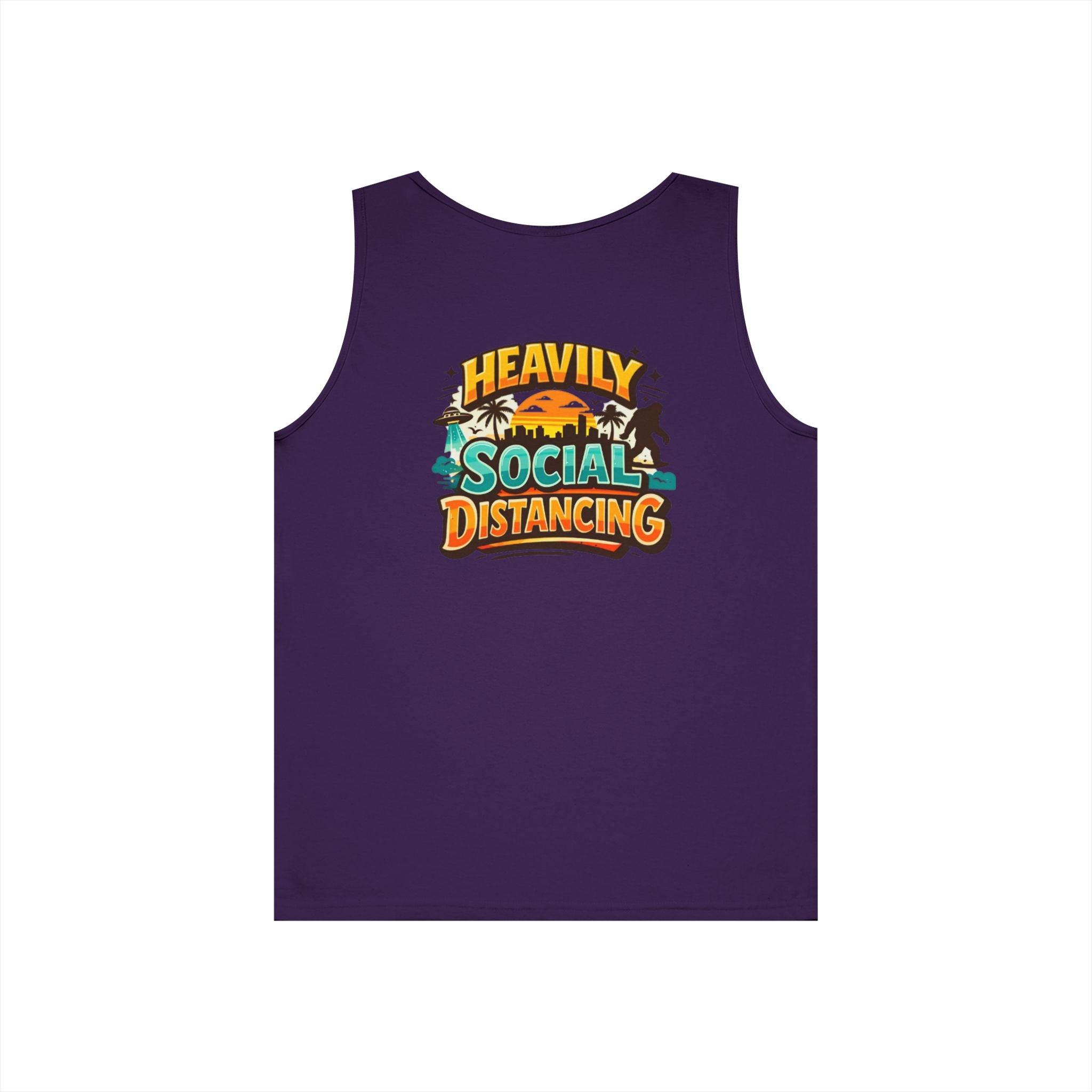 Heavily Socially Distancing Funny Tank Top