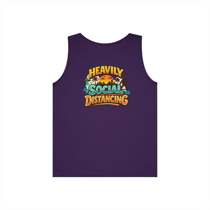 Heavily Socially Distancing Funny Tank Top