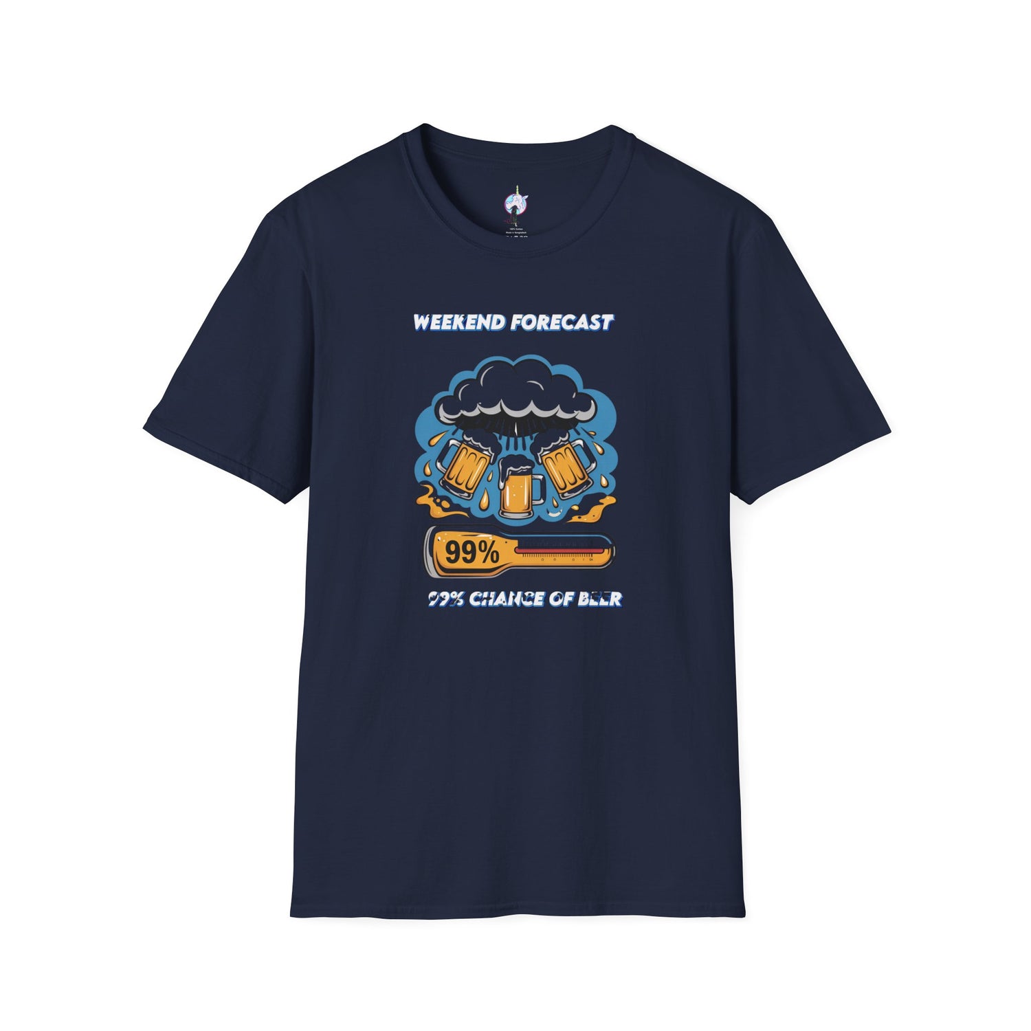 Weekend Forecast Tee — "99% Chance of Beer" Graphic T-Shirt