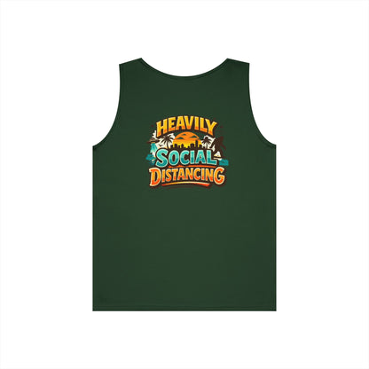 Heavily Socially Distancing Funny Tank Top
