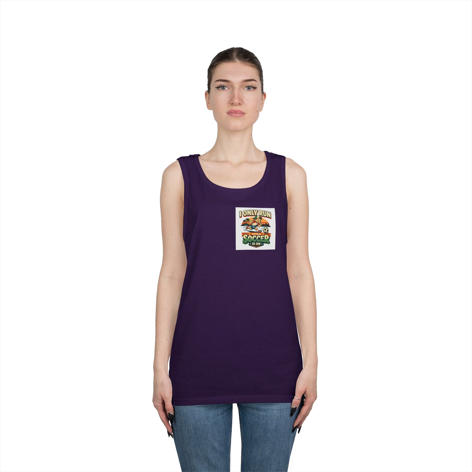 I Only Run When Soccer Is On Funny Tank Top