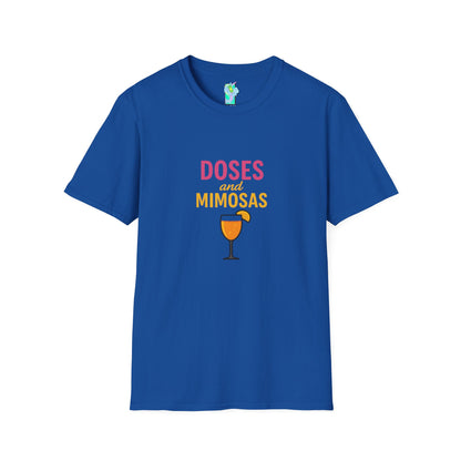 Doses and Mimosas- Party Vibes Unisex T-Shirt