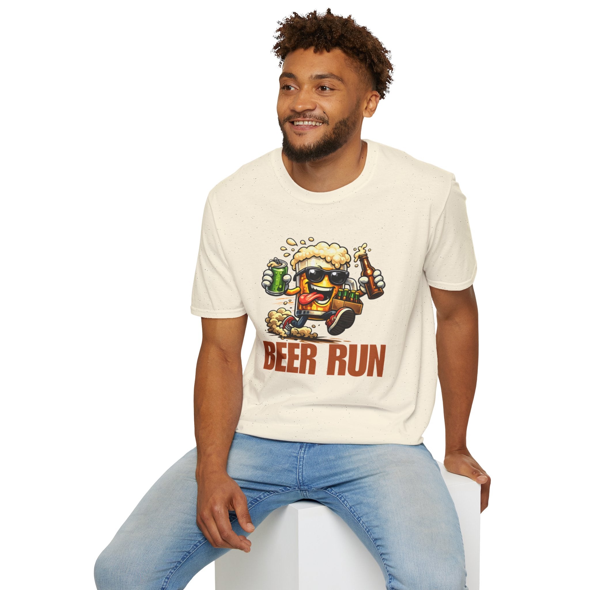 Beer Run T-Shirt — Funny Cartoon Beer Mug Design for Parties &amp; St. Patrick’s Day
