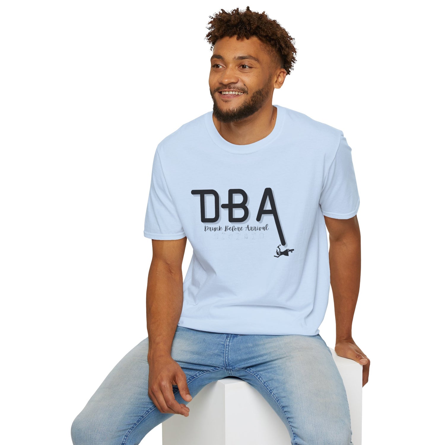 Drunk Before Arrival Funny T-Shirt — Bold Party Tee