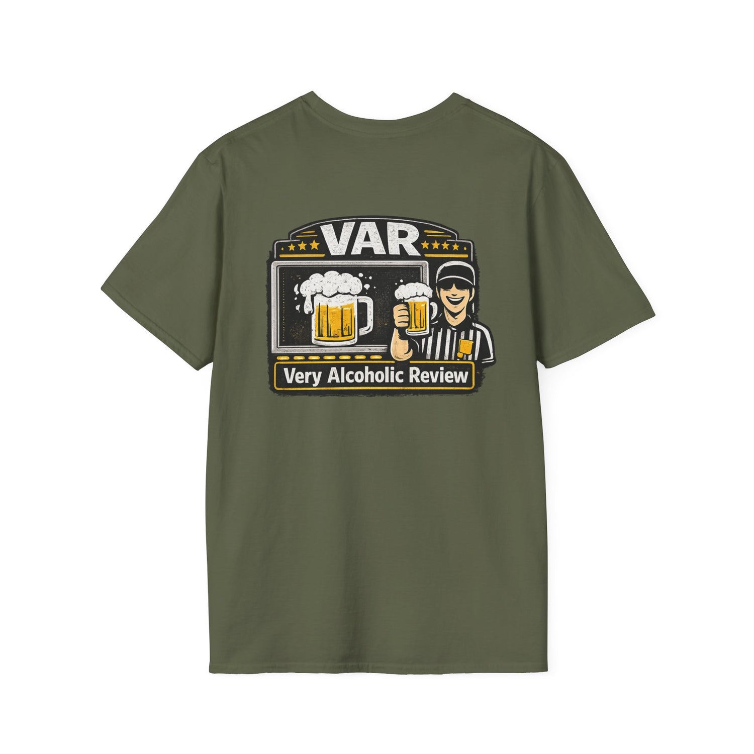 VAR "Very Alcoholic Review" Soccer T-Shirt — Beer Referee Graphic Tee