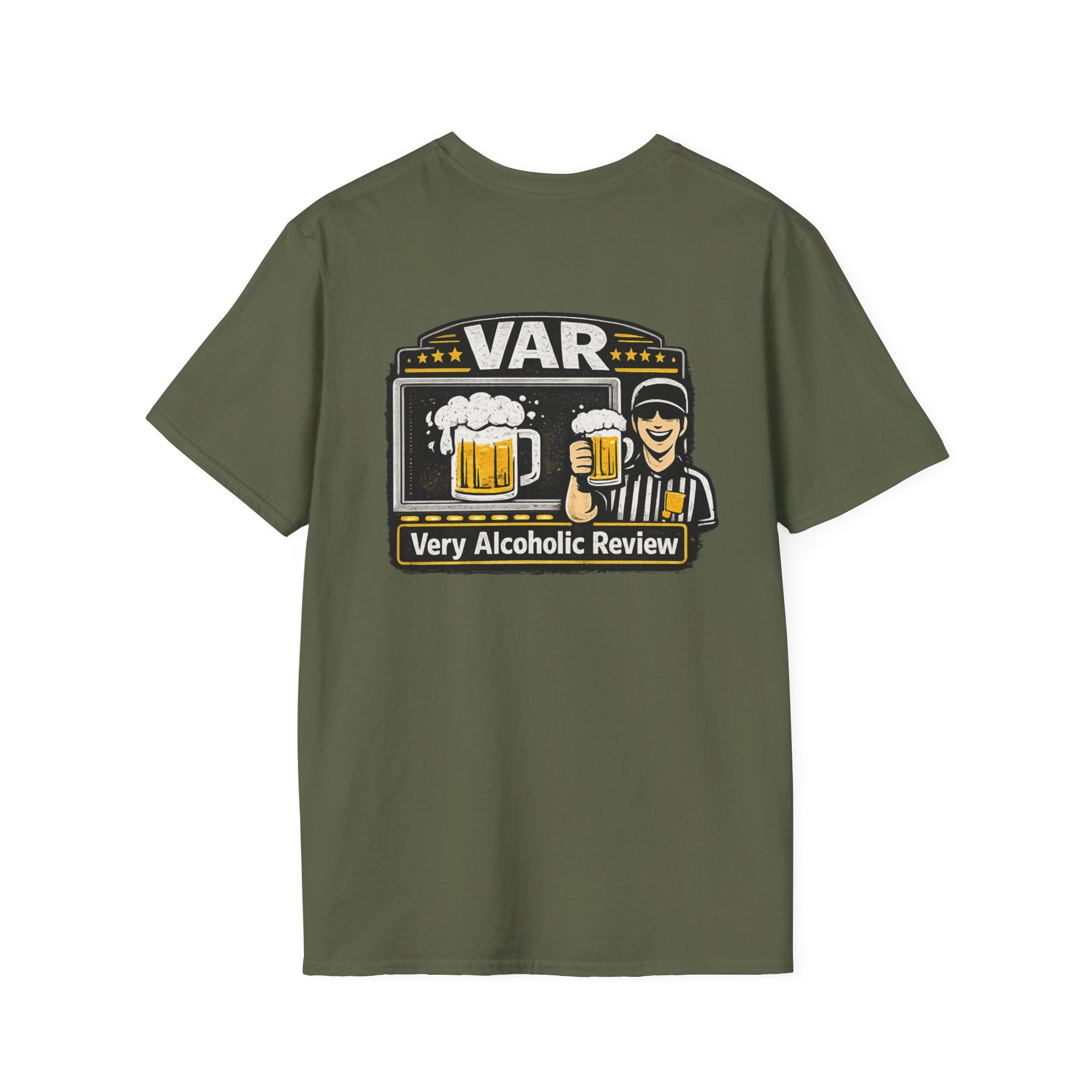 VAR "Very Alcoholic Review" Soccer T-Shirt — Beer Referee Graphic Tee