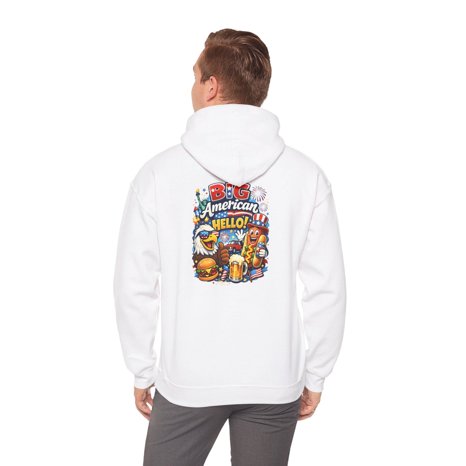 Big American Hello Funny Hoodie