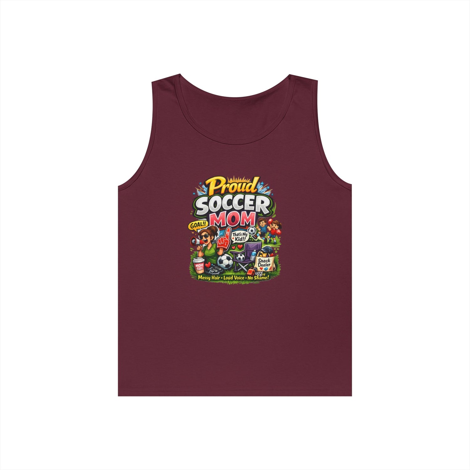 Proud Soccer Mom Dad Funny Tank Top