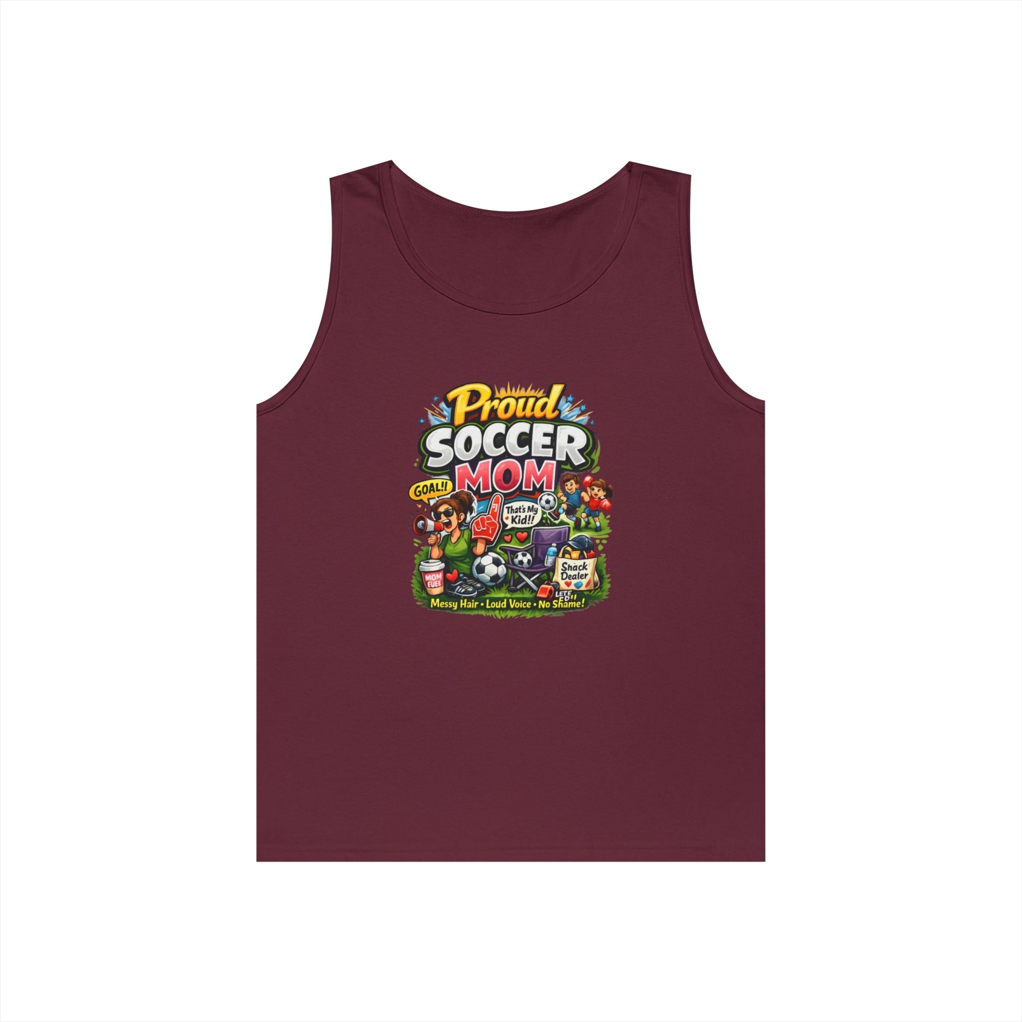 Proud Soccer Mom Dad Funny Tank Top